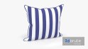 Blue & White Striped Pillow - Thumbnail 1