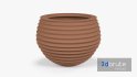 Terracotta Striped Clay Pot - Thumbnail 1