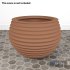 Terracotta Striped Clay Pot - Thumbnail 6