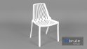 White Dining Chair With Holes - Thumbnail 1