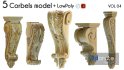 5 Corbels model – LowPoly Vol 4 - Thumbnail 1