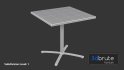 Restaurant Square Table with Metal Base and Wood Top - Thumbnail 11