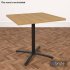 Restaurant Square Table with Metal Base and Wood Top - Thumbnail 7