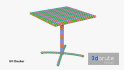 Restaurant Square Table with Metal Base and Wood Top - Thumbnail 15