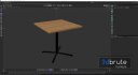 Restaurant Square Table with Metal Base and Wood Top - Thumbnail 19