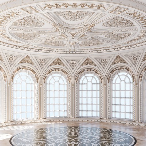 Ornamented Dome- LowPoly- PBR -Seamless Wall