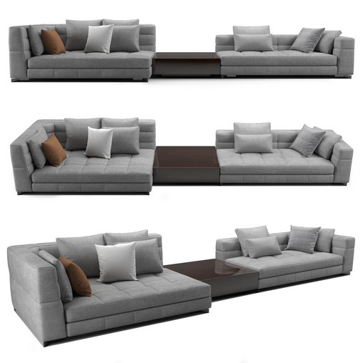 Minotti blazer fabric sofa