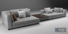 Minotti blazer fabric sofa - Thumbnail 3