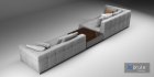 Minotti blazer fabric sofa - Thumbnail 4