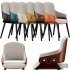 Nordic Artificial Leather Dining Chair - Thumbnail 2