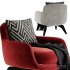 BELT Fabric armchair By Minotti - Thumbnail 14