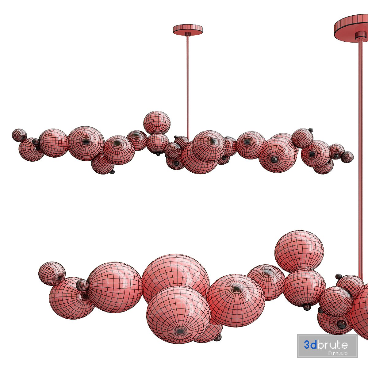 Bubbly 4 light Chandelier Image 2