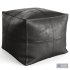 Vintage Leather Pouf - Thumbnail 3