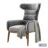 BEATRIX Fabric armchair - Thumbnail 3