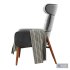 BEATRIX Fabric armchair - Thumbnail 4