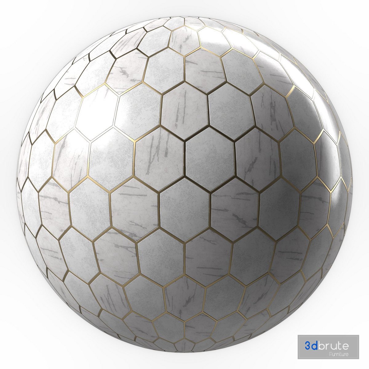 Marble Tile Materials 11- Mix by Metal TIle – Pbr 4k Seamless Image 2