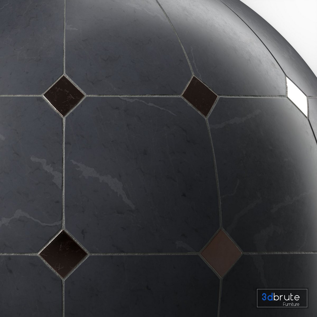 Marble Tile Materials 10- Mix by Metal TIle – Pbr 4k Seamless Image 2