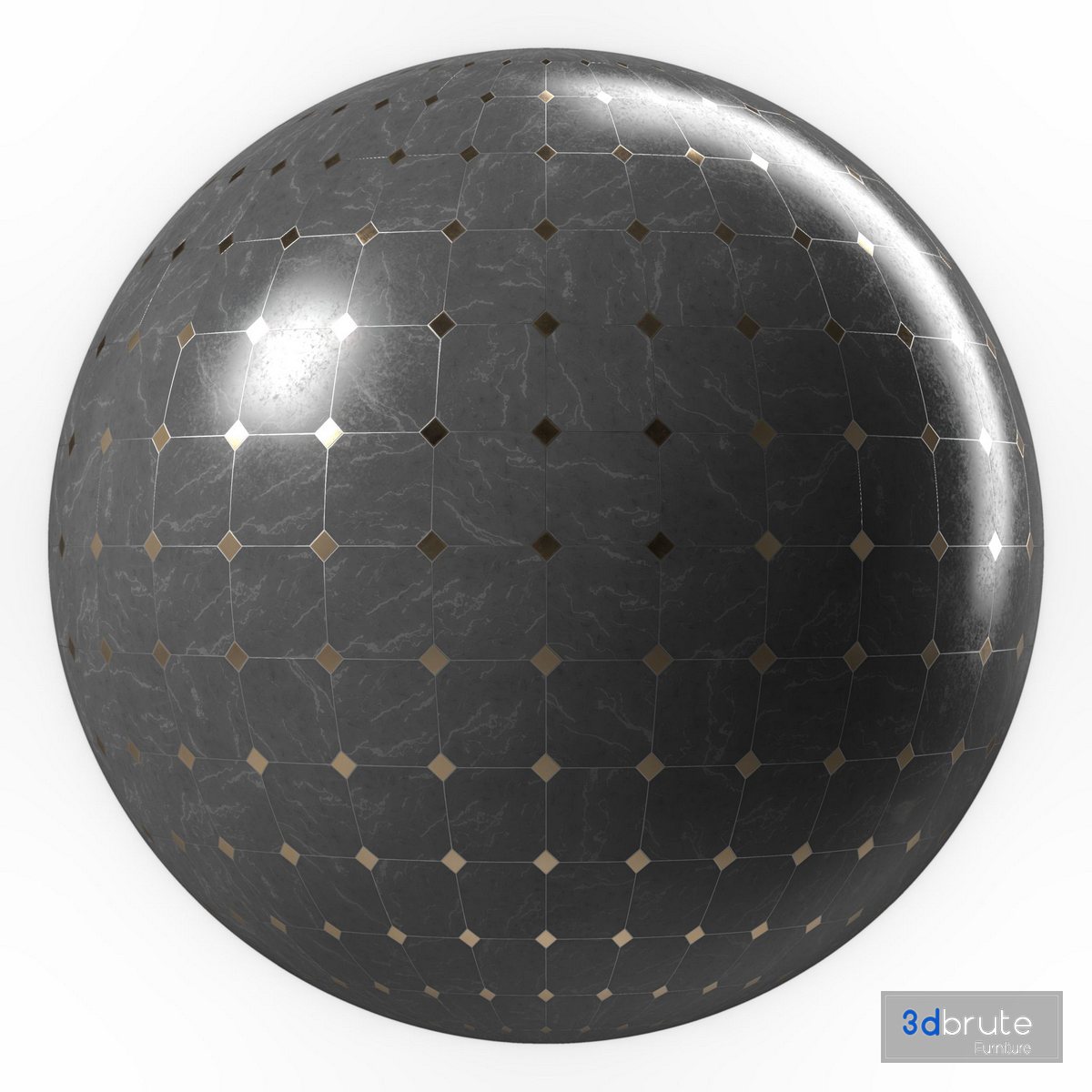 Marble Tile Materials 7- Mix by Metal TIle – Pbr 4k Seamless Image 4