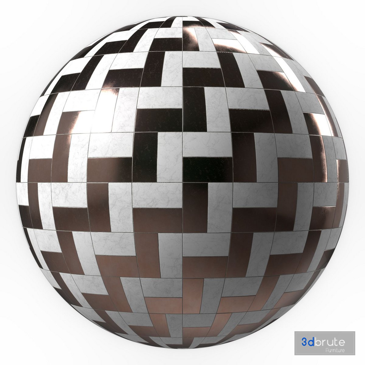 Marble Tile Materials 10- Mix by Metal TIle – Pbr 4k Seamless Image 4