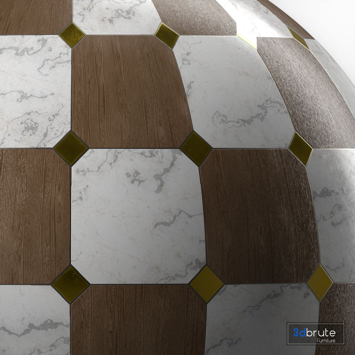 Marble Tile Materials 8- Mix by Metal TIle – Pbr 4k Seamless Image 5