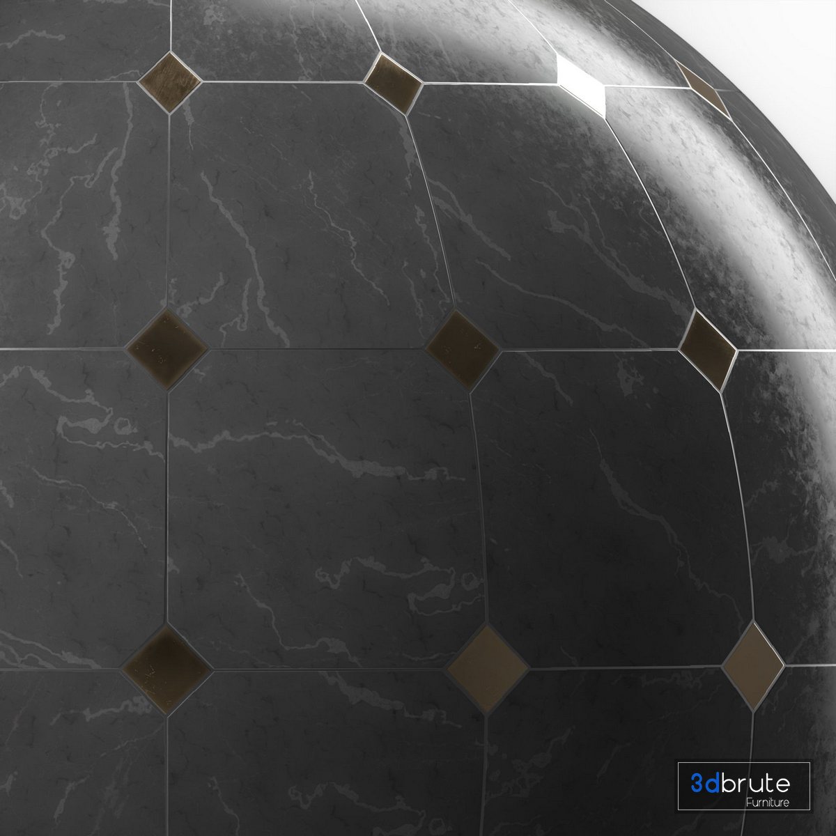 Marble Tile Materials 7- Mix by Metal TIle – Pbr 4k Seamless Image 5