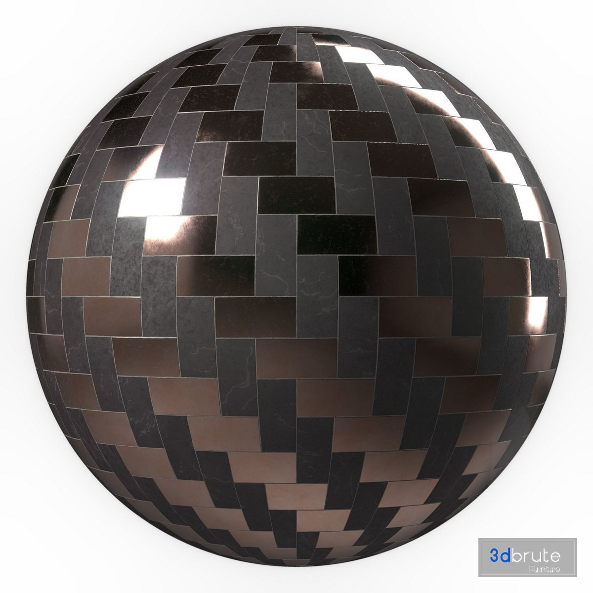 Marble Tile Materials 10- Mix by Metal TIle – Pbr 4k Seamless Image 5