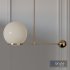 O&G CONTRAPESSO 8inch GLOBE LED PENDANT Gold+ Matte Black - Thumbnail 2