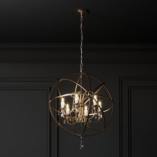 Ballard Design Nicolette Crystal Orb Chandelier