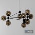 The Future Perfect – 3-SIDED MODO CHANDELIER 10 GLOBES – 3 Colors - Thumbnail 1