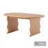 Wave Hardwood Oval Dining Table - Thumbnail 1