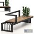 Urban Furniture Bench With Plants 01 - Thumbnail 1