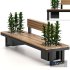 Urban Furniture Bench With Plants 02 - Thumbnail 1