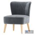 Armless Accent Chair Modern Velvet Leisure Chair - Thumbnail 3