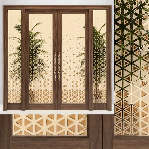 Framed glass door 01
