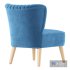 Armless Accent Chair Modern Velvet Leisure Chair - Thumbnail 4