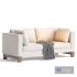 Pacific Bench Track Arm Apartment Sofa with Wood Legs - Thumbnail 1