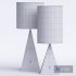 Triangular wooden bedside lamp - Thumbnail 3