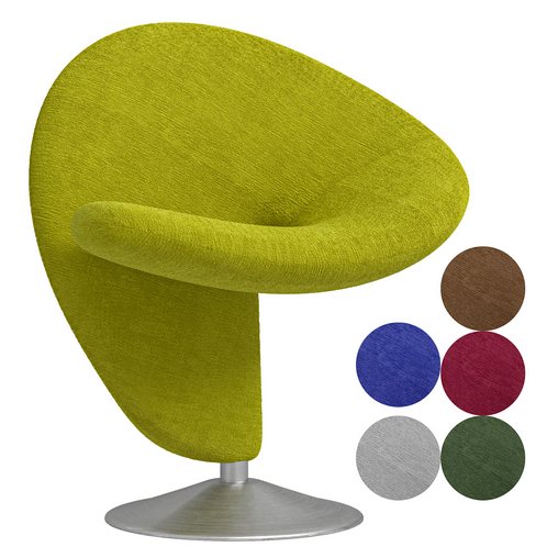 Curl Wool Blend Swivel Accent Chair