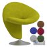 Curl Wool Blend Swivel Accent Chair - Thumbnail 1
