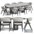 Remo dining chair And Luna Bianca table By Bonaldo - Thumbnail 1