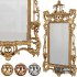 Chinese Chippendale style carved giltwood mirror - Thumbnail 1