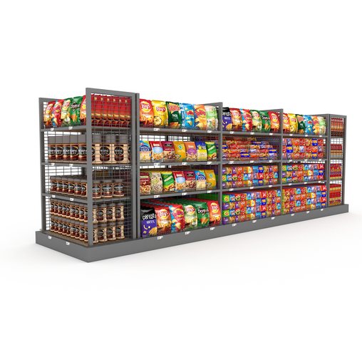 3D Market snack section Low-poly 3D model