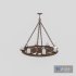 3D Old Wheel Chandelier model - Thumbnail 1