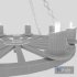 3D Old Wheel Chandelier model - Thumbnail 4