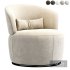 Amber Boucle Swivel Chair By Castlery - Thumbnail 1