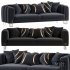 Almira Fabric Velvet Sofa - Thumbnail 1