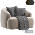 Fauteuil Sofia in donkerbeige Chair - Thumbnail 1