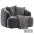 Fauteuil Sofia in donkerbeige Chair - Thumbnail 2