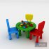 3D Kindergarten Table Chair - Thumbnail 2