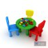 3D Kindergarten Table Chair - Thumbnail 3